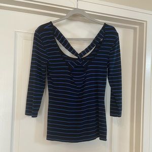 Striped, Cross Back Top